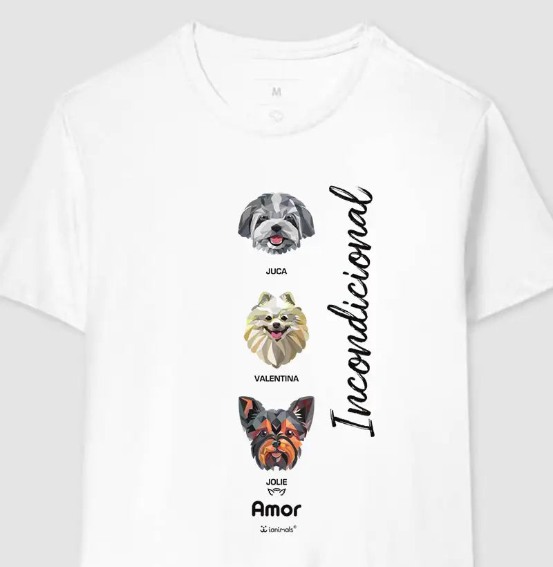 Camiseta Geoma de 1 a 9 Cães  - Personalizada