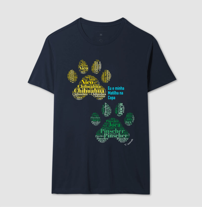 Camiseta Pata de Pet - Nuvem de Palavras - Personalizada | iAnimals