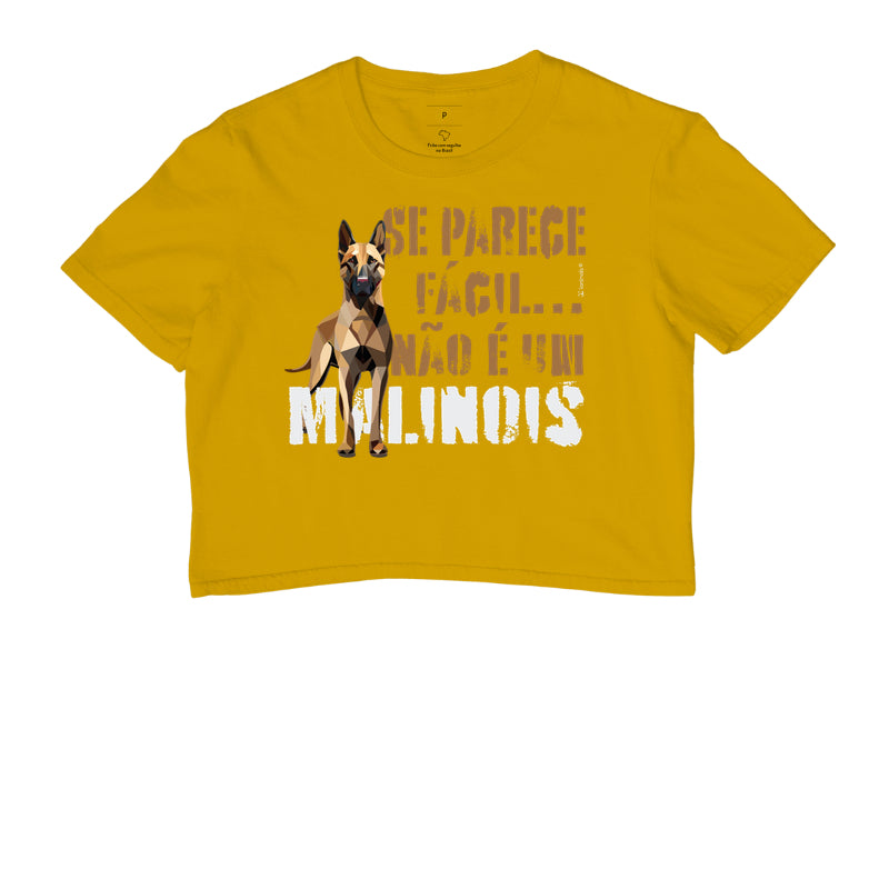 Camiseta Cropped Malinois Parece Fácil  - Essência