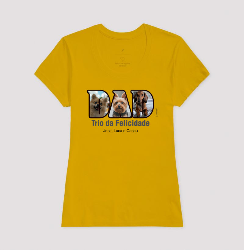 Camiseta MOM or DAD Fotos - 1 ou 3 fotos - Personalizada | iAnimals