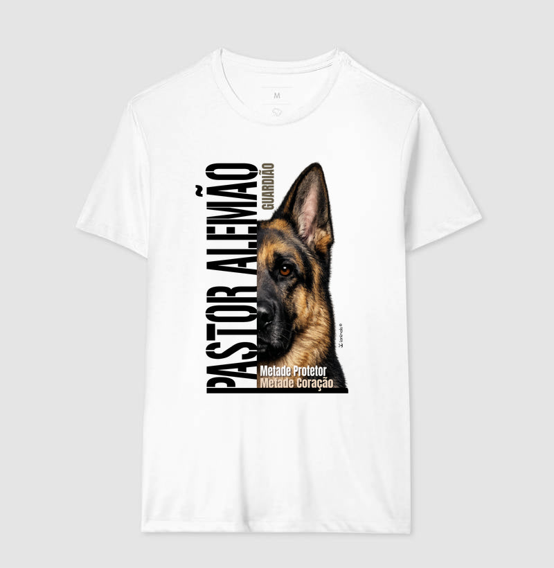 Camiseta Pastor Alemão Metade Protetor - Essência