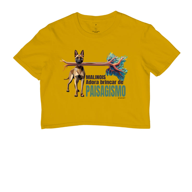 Camiseta Cropped Malinois Paisagismo - Essência