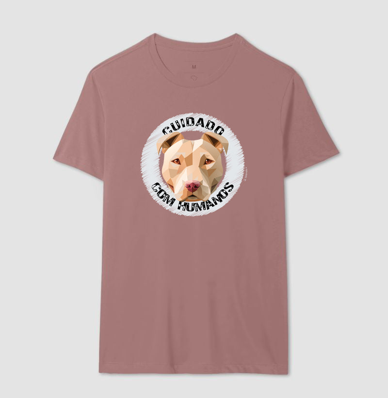 Camiseta Pit Bull, Cuidado com Humanos - Geoma