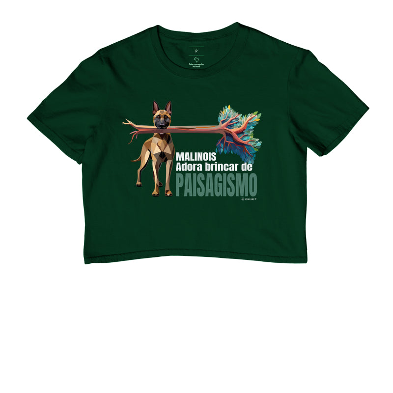 Camiseta Cropped Malinois Paisagismo - Essência