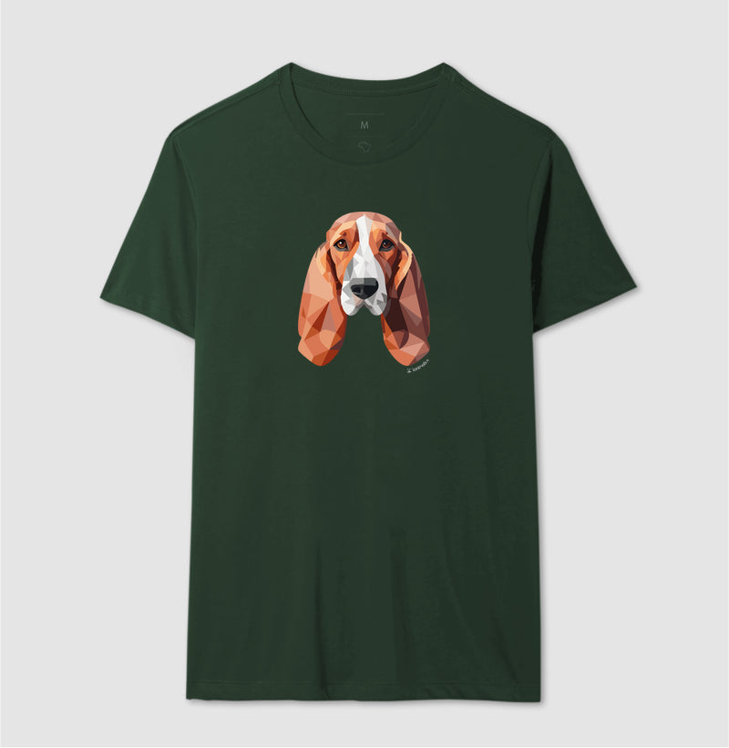 Camiseta Basset Hound - Coleção Geoma