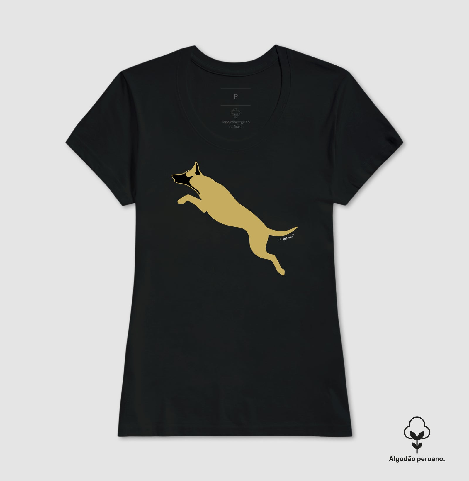 Camiseta INCA SOFT Malinois. Saltando - Perfil