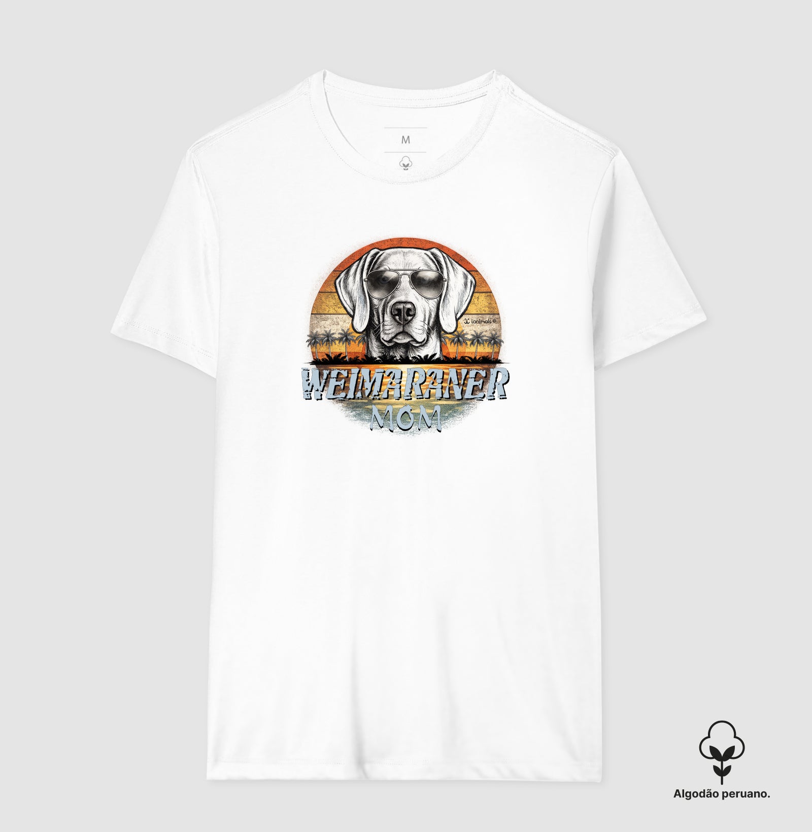 Camiseta INCA SOFT Weimaraner MOM Sunset Vintage - Família