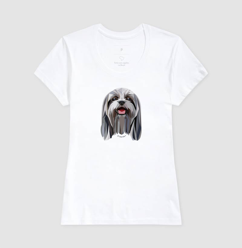 Camiseta Shih Tzu Pelo Longo - Geoma