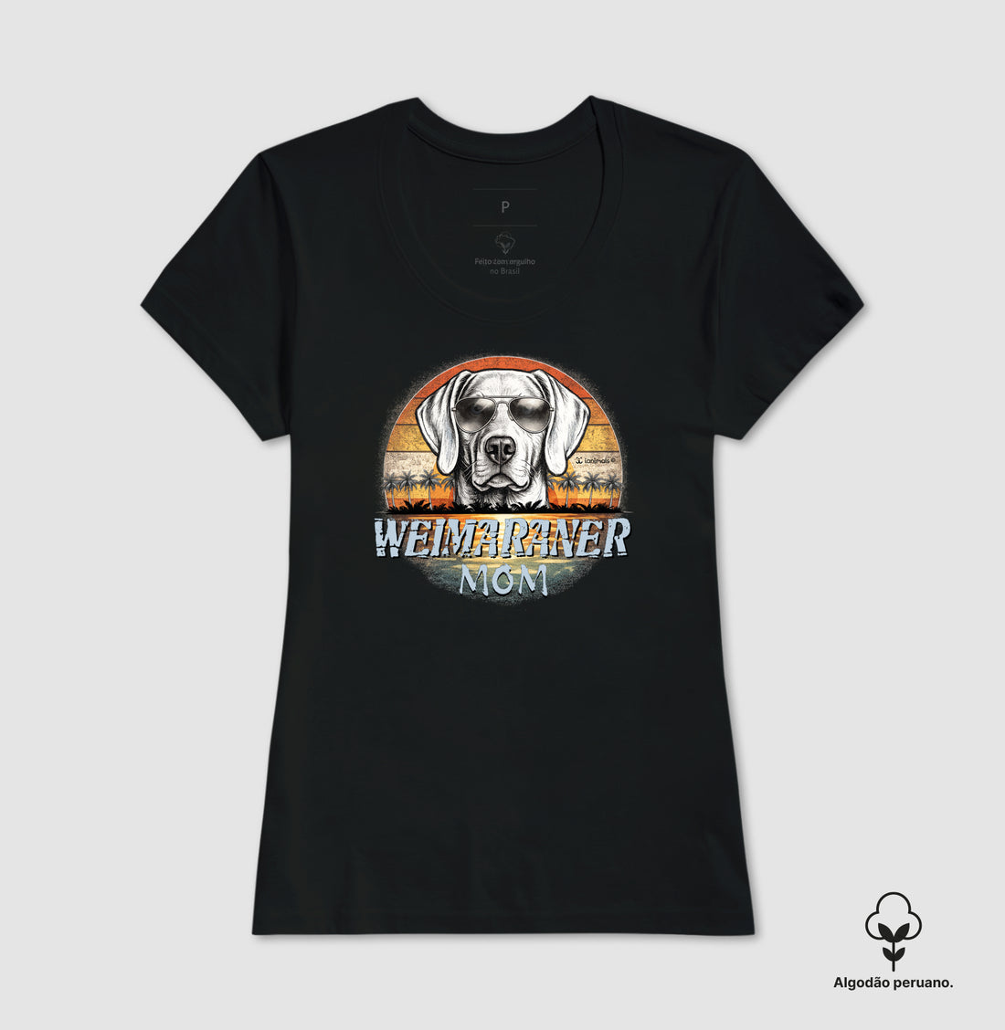 Camiseta INCA SOFT Weimaraner MOM Sunset Vintage - Família