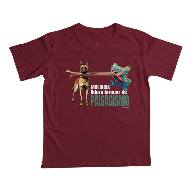 Camiseta Infantil Malinois Paisagismo - Essência