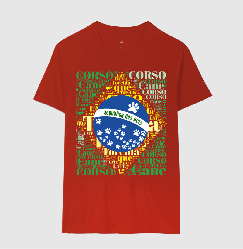 Camiseta Bandeira Brasil Pet - Nuvem de Palavras  - Personalizada
