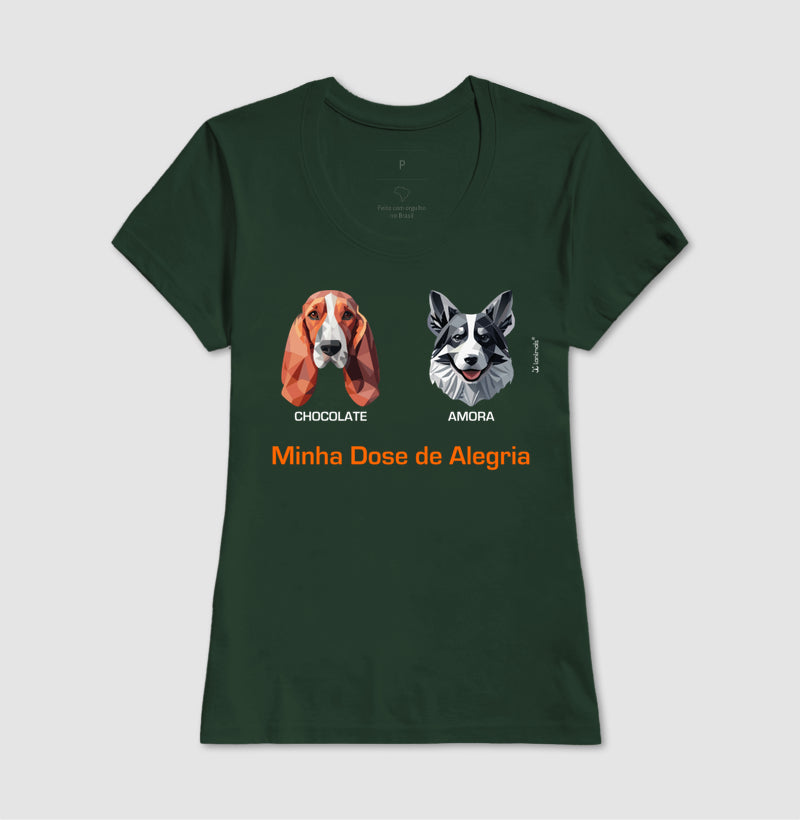 Camiseta Geoma de 1 a 9 Cães  - Personalizada