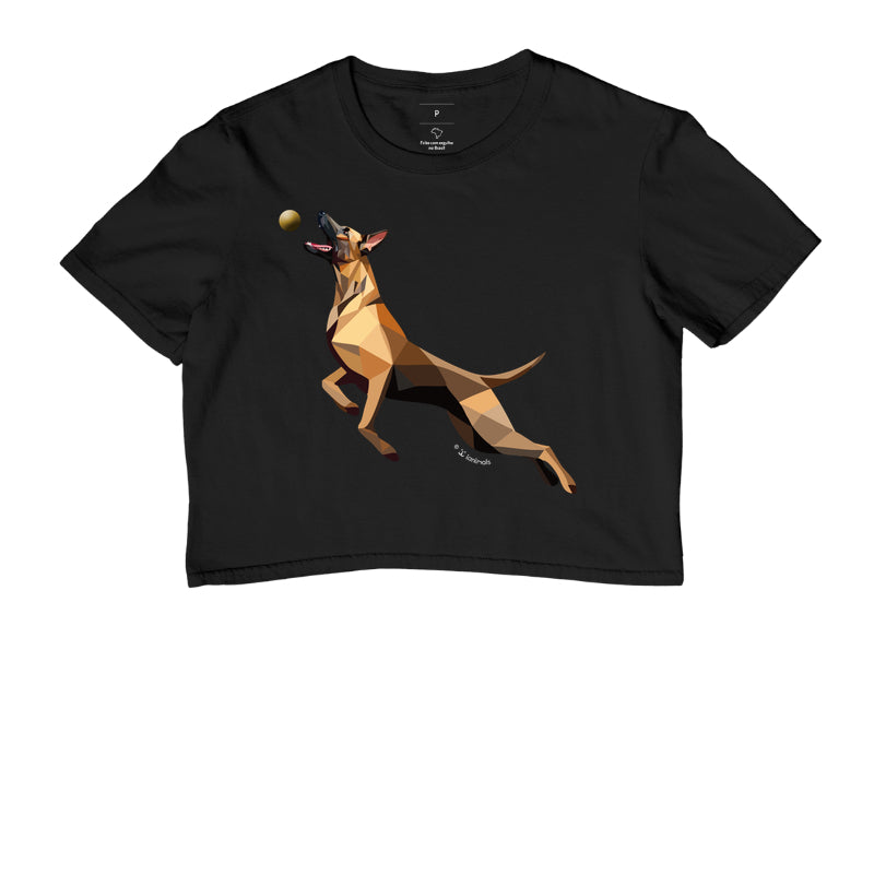 Camiseta Cropped Malinois O Pulo - Perfil/Geoma