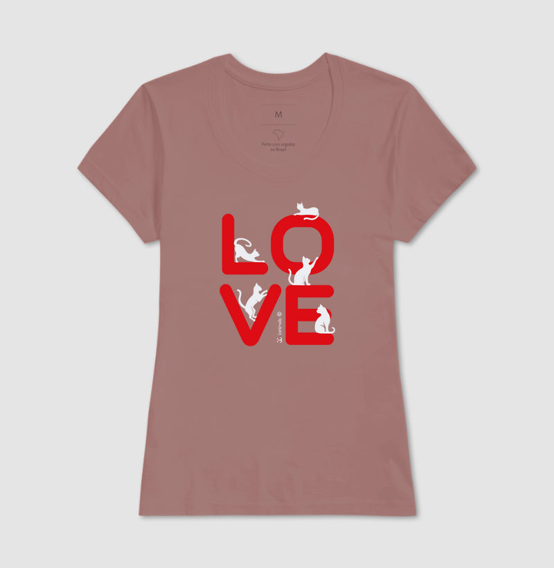Camiseta Love Cat - Afeto