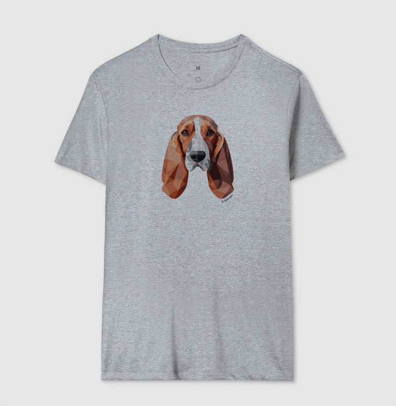 Camiseta Basset Hound - Coleção Geoma