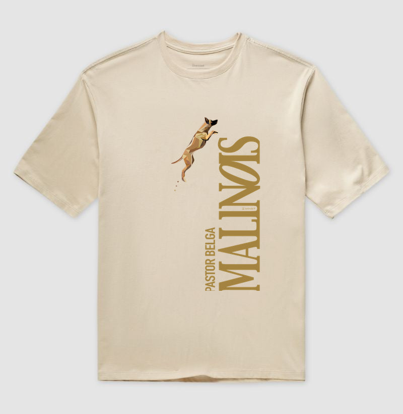 Camiseta Oversized Pastor Belga Malinois O Salto - Geoma