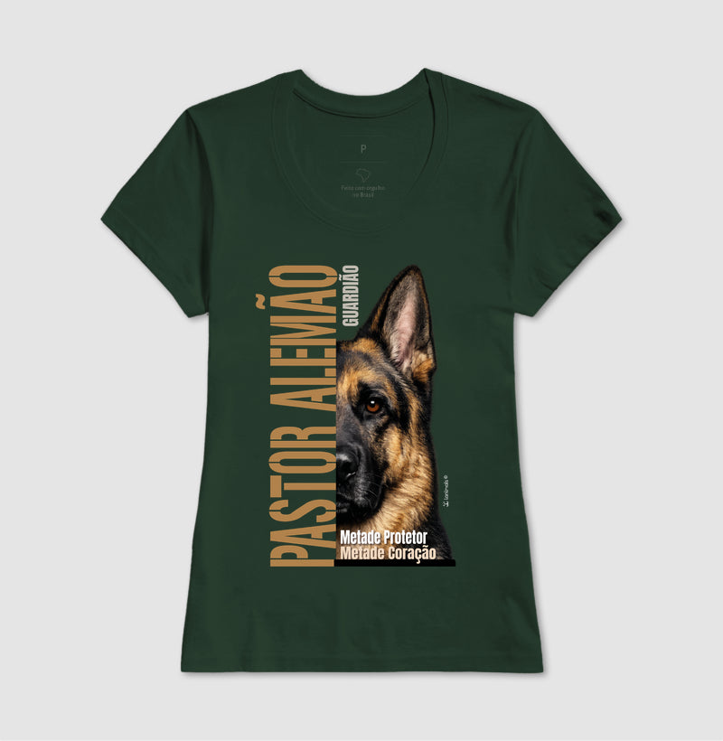 Camiseta Pastor Alemão Metade Protetor - Essência
