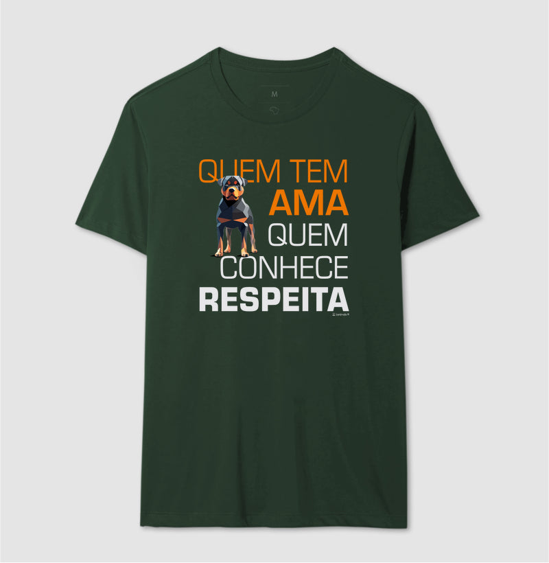 Camiseta Rottweiler Quem Tem Ama - Essência