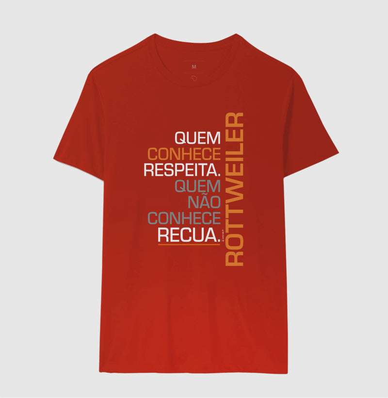 Camiseta Rottweiler Quem Conhece Respeita - Essência