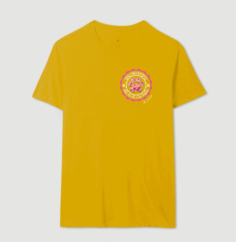 Camiseta Pata Floral com Nome do Pet - Personalizada