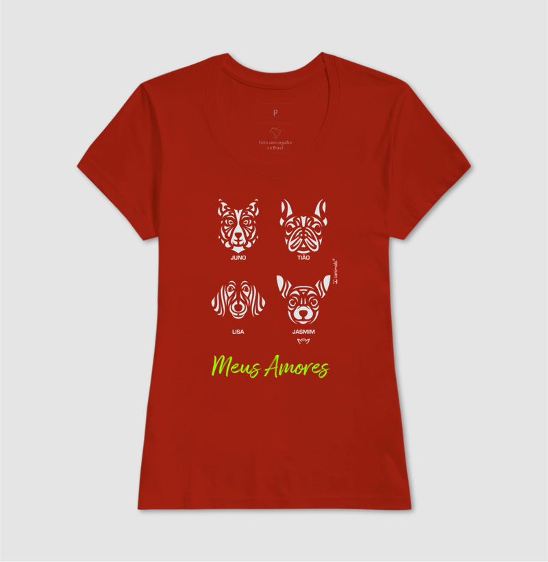 Camiseta Tribal de 1 a 9 Cães - PERSONALIZADA