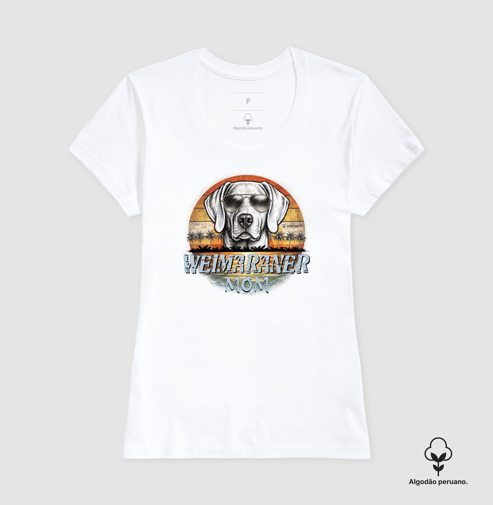 Camiseta INCA SOFT Weimaraner MOM Sunset Vintage - Família