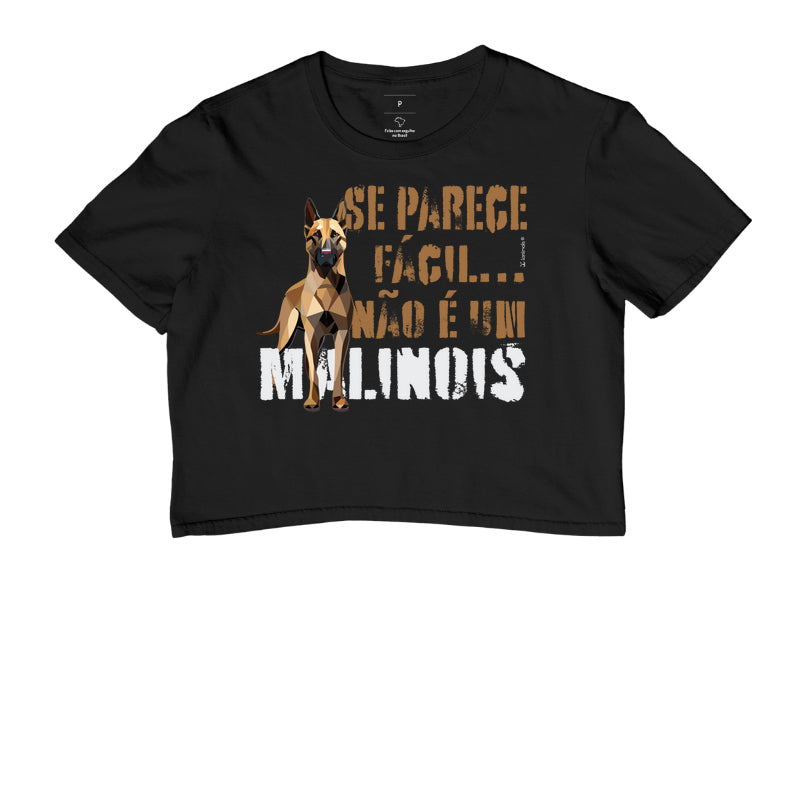 Camiseta Cropped Malinois Parece Fácil  - Essência