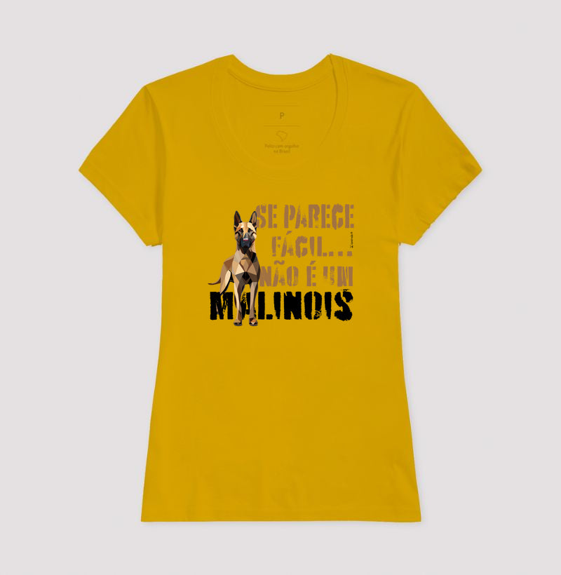 Camiseta Malinois Parece Fácil  - Essência