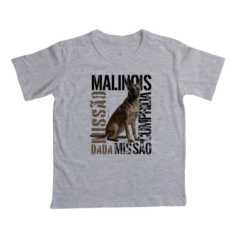 Camiseta Infantil Malinois Missão Cumprida - Essência