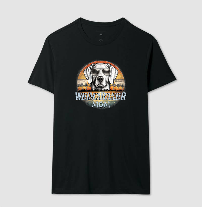 Camiseta Weimaraner MOM Sunset Vintage - Família