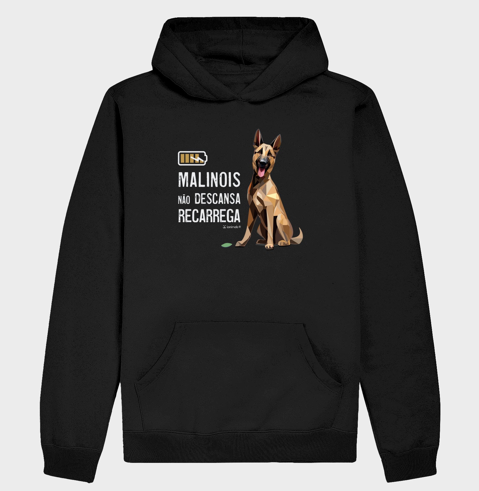 Moletom com Capuz Malinois Não Descansa - Essência