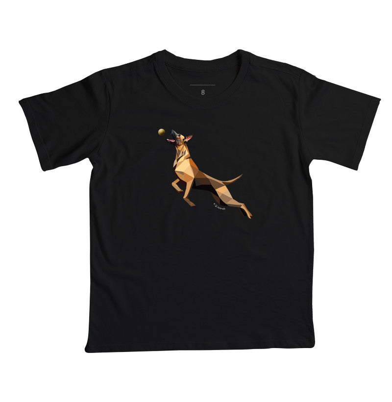 Camiseta Infantil Malinois O Pulo - Perfil/Geoma