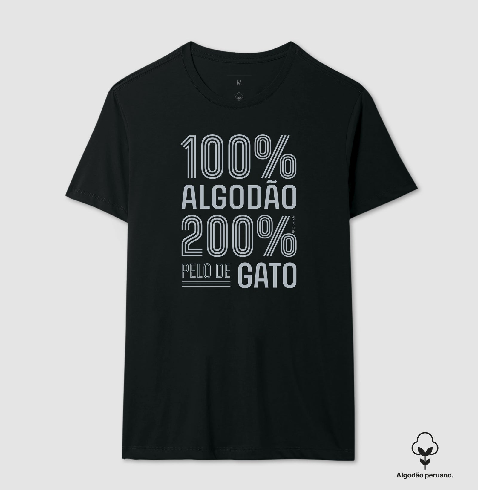 Camiseta “INCA SOFT” 200% pelo de Gato - Coleção AFETO