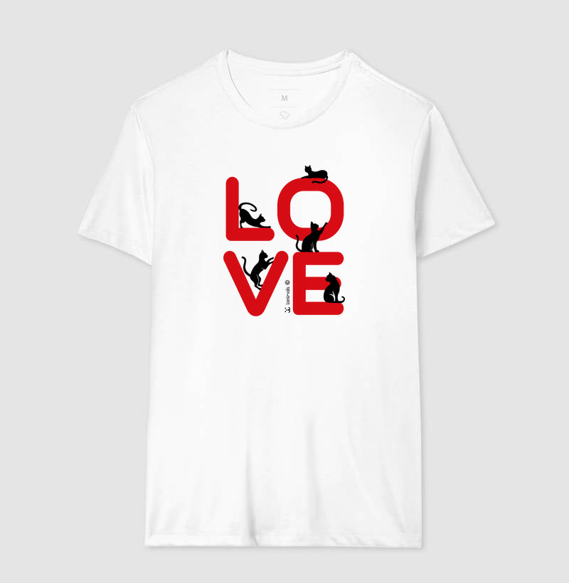 Camiseta Love Cat - Afeto