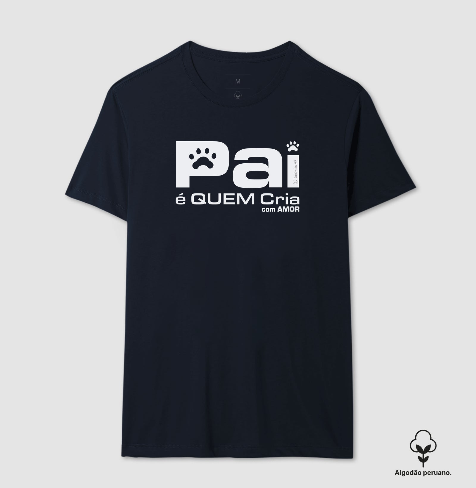 Camiseta INCA SOFT Pai é Quem Cria - Coleção Afeto