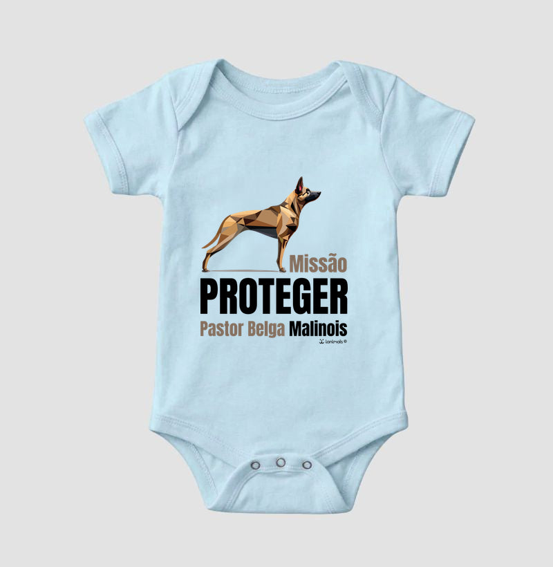 Body Infantil Malinois Missão  Proteger - Essência