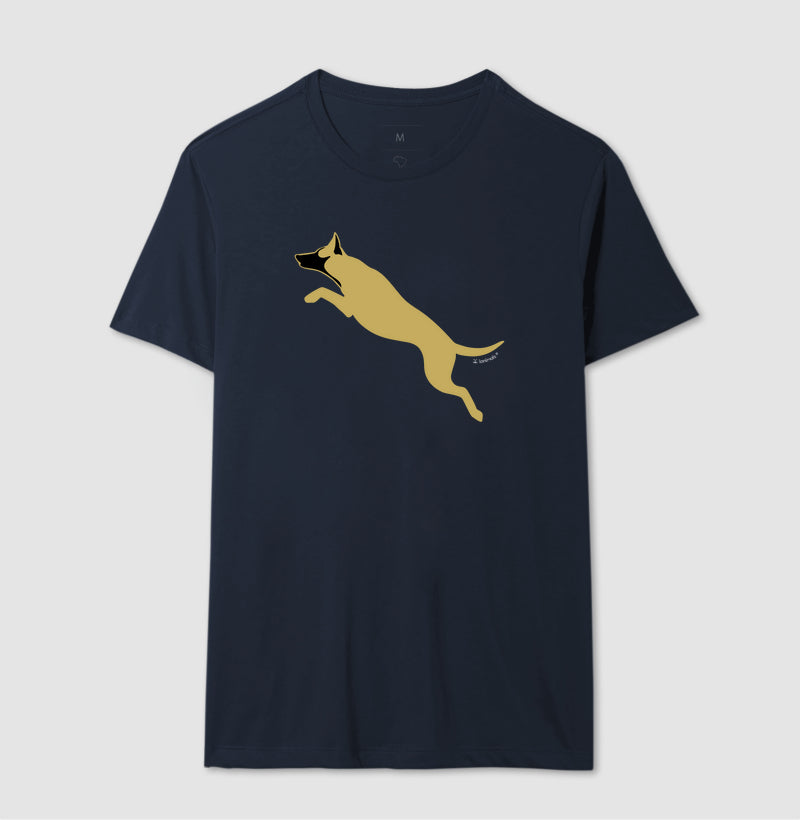 Camiseta Malinois. Saltando - Perfil