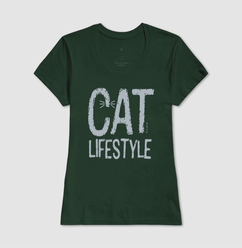 Camiseta Cat Lifestyle - Coleção AFETO