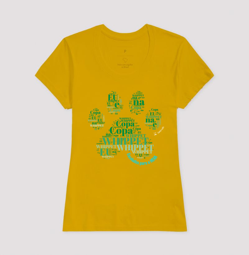 Camiseta Pata de Pet - Nuvem de Palavras - Personalizada | iAnimals