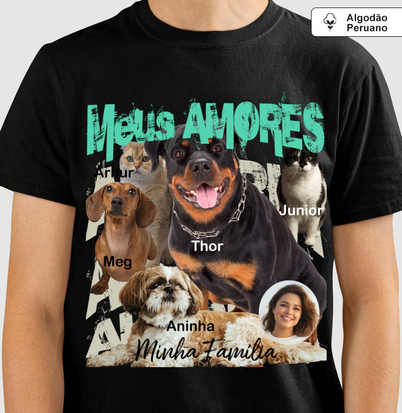 Camiseta Bootleg até 6 fotos /INCA SOFT - Personalizada