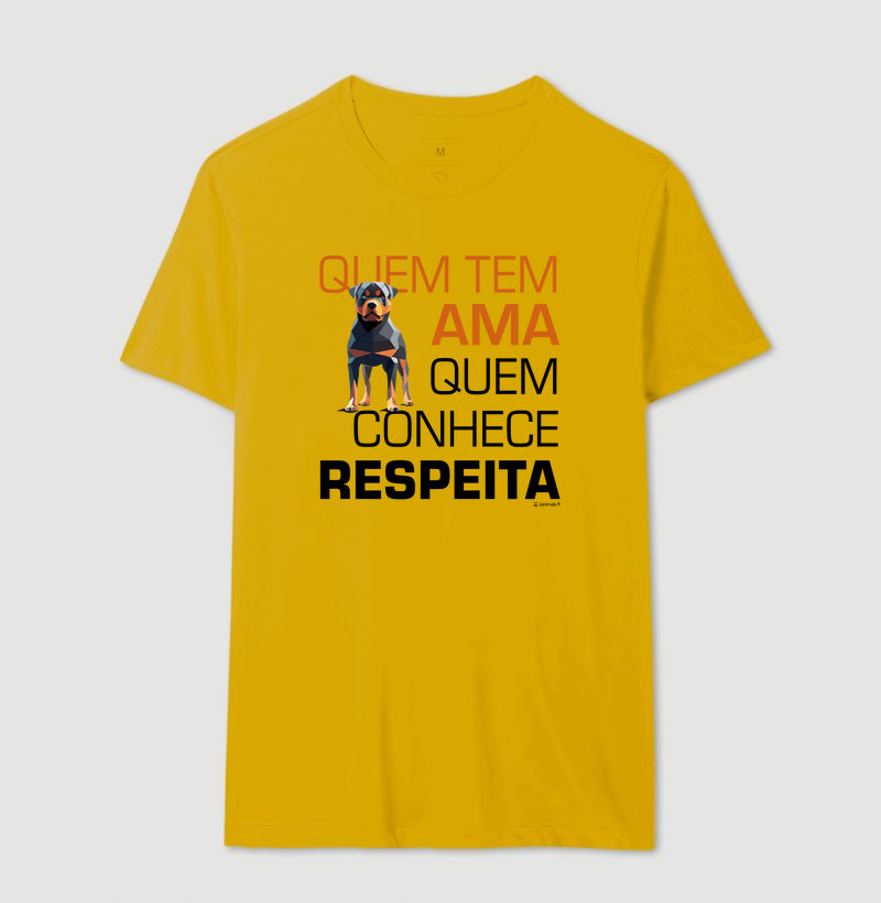 Camiseta Rottweiler Quem Tem Ama - Essência