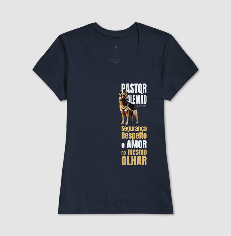 Camiseta Pastor Alemão Olhar - Essência
