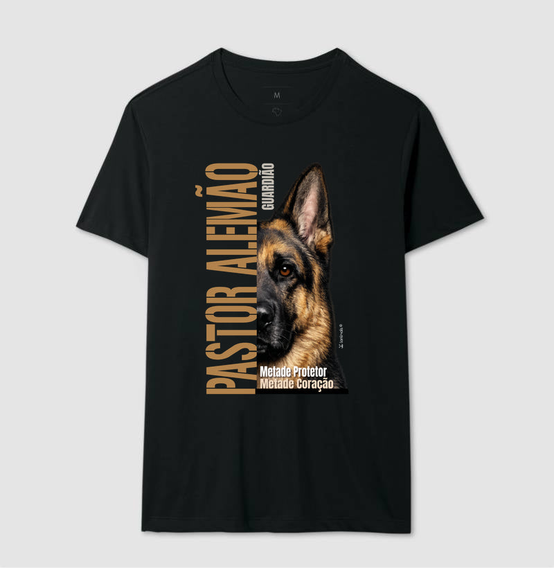 Camiseta Pastor Alemão Metade Protetor - Essência