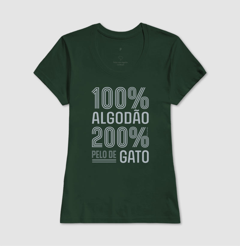 Camiseta 200% pelo de Gato - Coleção AFETO