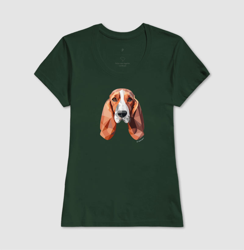 Camiseta Basset Hound - Coleção Geoma