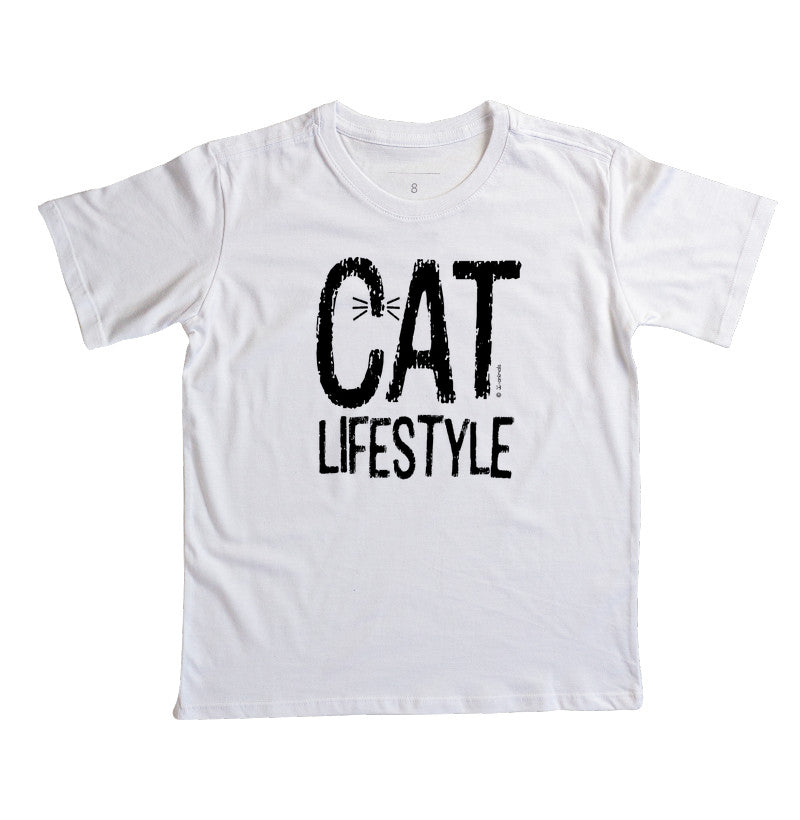 Camiseta Cat Lifestyle (Infantil) - Coleção AFETO