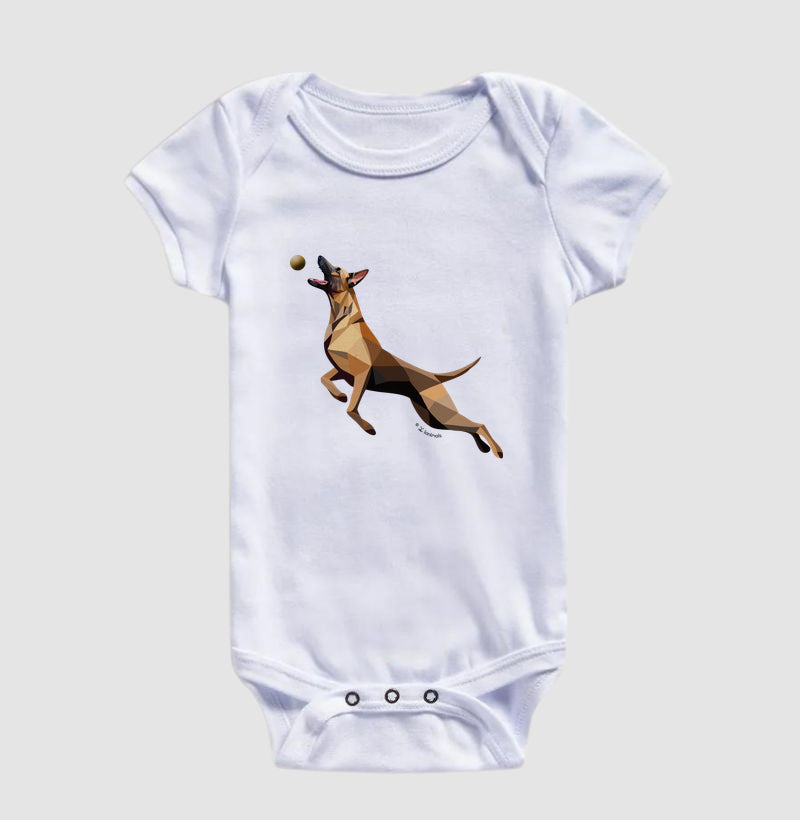 Body Infantil Malinois O Pulo - Perfil/Geoma