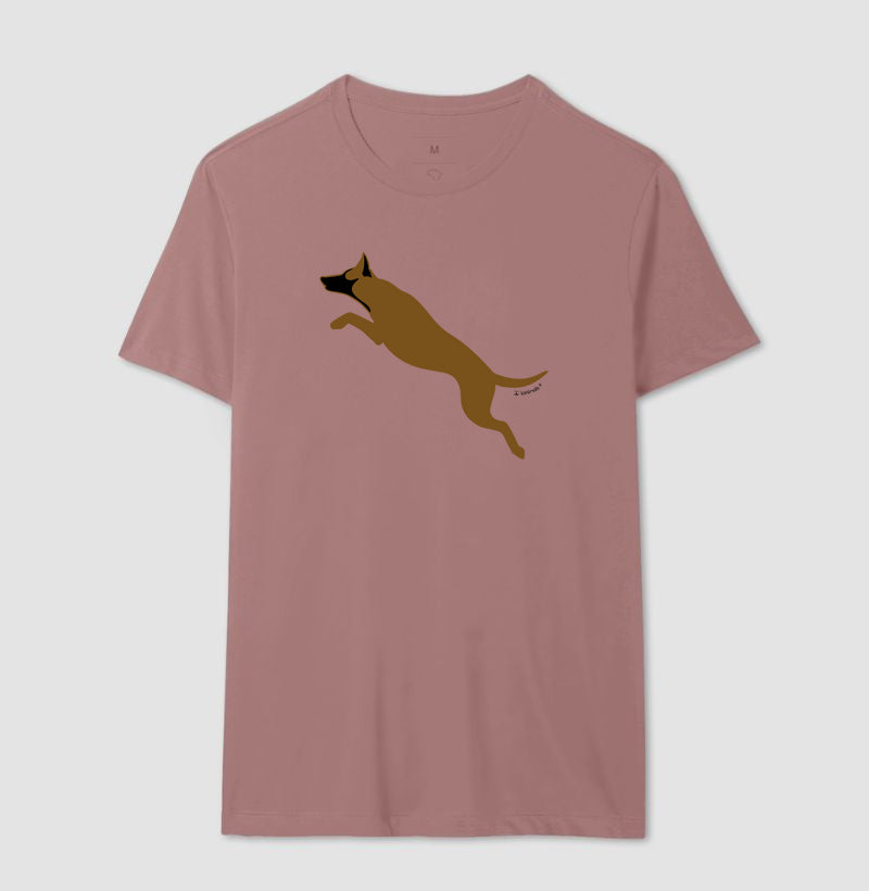 Camiseta Malinois. Saltando - Perfil