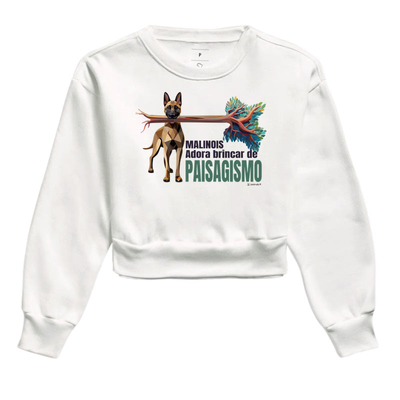 Moletom Cropped Malinois Paisagismo - Essência