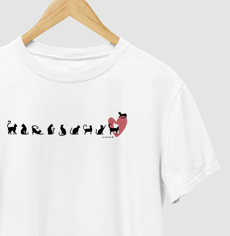 Camiseta Amor Felino - Coleção Afeto